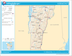 Map of Vermont Na