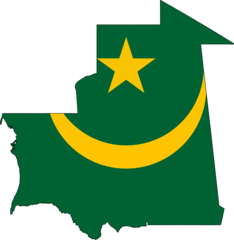 Mauritania Flag Map