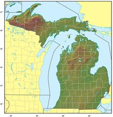 Michigan Relief Map