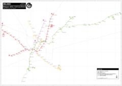 Milan Metro Lines Map