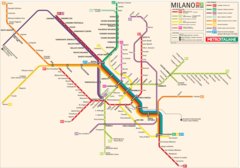 Milan Metro Map