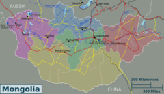 Mongolia Regions Map