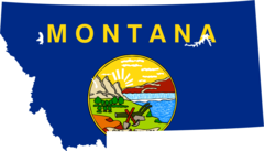 Montana Flag Map