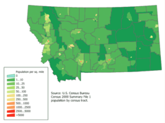 Montana Population Map