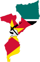 Mozambique Flag Map