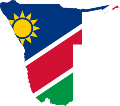 Namibia Flag Map