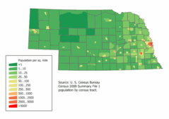 Nebraska Population Map