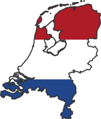 Netherlands Flag Map