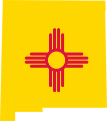 New Mexico Flag Map