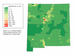 New Mexico Population Map