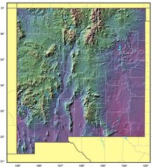 New Mexico Relief Map