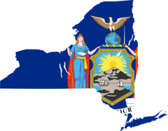 New York Flag Map