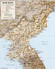 North Korea Physical Map