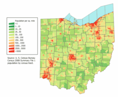 Ohio Population Map