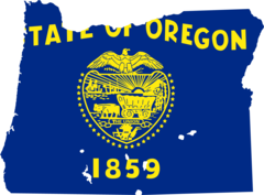 Oregon Flag Map