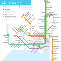 Oslo Tram Map