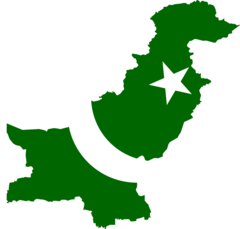 Pakistan Flag Map