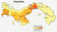 Panama Population Map 1980