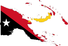 Papua New Guinea Flag Map