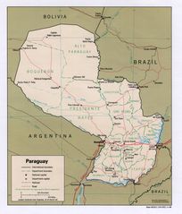 Paraguay Political Map 1998