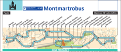 Paris Montmartrobus Map