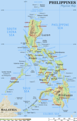 Philippines Physical Map