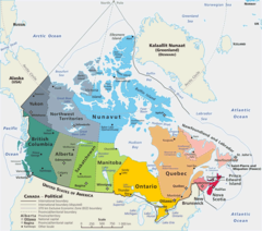 Political Map of Canada