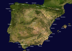 Ports Spain Satellite Map