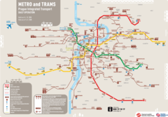 Prague Metro And Tram Map