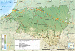 Pyrenees Atlantiques Topographic Map Fr