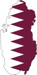 Qatar Flag Map