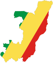 Republic of the Congo Flag Map