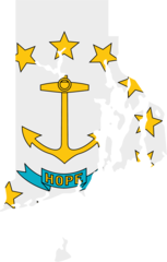 Rhode Island Flag Map