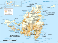 Saint Martin Island Map