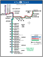 Salt Lake City Light Rail Map (map)