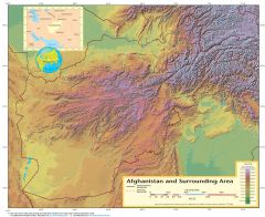 Shaded Relief Map Of Afghanistan (physical)