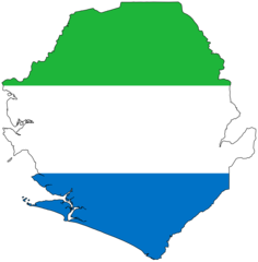 Sierra Leone Flag Map