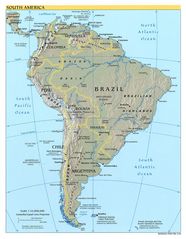 South America Physical Map