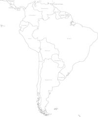 South America Blank Political Map