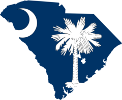 South Carolina Flag Map