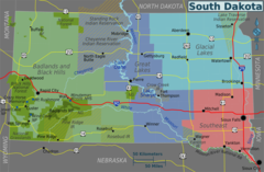 South Dakota Regions Map