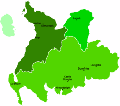 South West Scotland Map