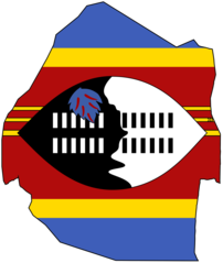 Swaziland Flag Map