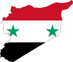 Syria Flag Map