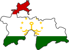 Tajikistan Flag Map