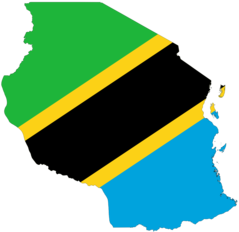 Tanzania Flag Map