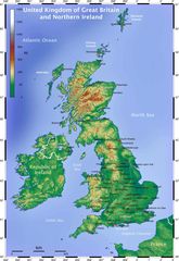 Topographic Map of the Uk