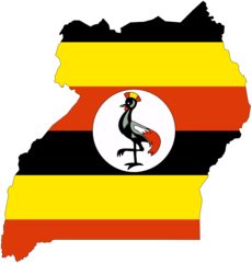 Uganda Flag Map