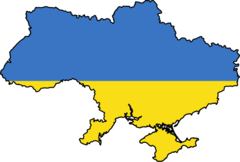 Ukraine Flag Map