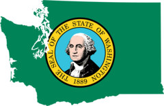 Washington Flag Map